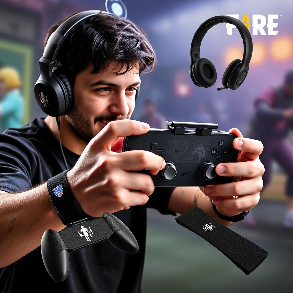 Accesorios gaming para móviles promocionados por jugador de Free Fire Accesorios gaming para móviles promocionados por jugador de Free Fire