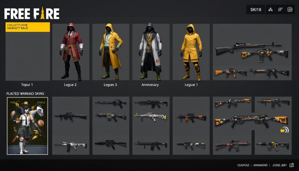 Colección de skins raras y exclusivas de Free Fire con alto valor de mercado Colección de skins raras y exclusivas de Free Fire con alto valor de mercado
