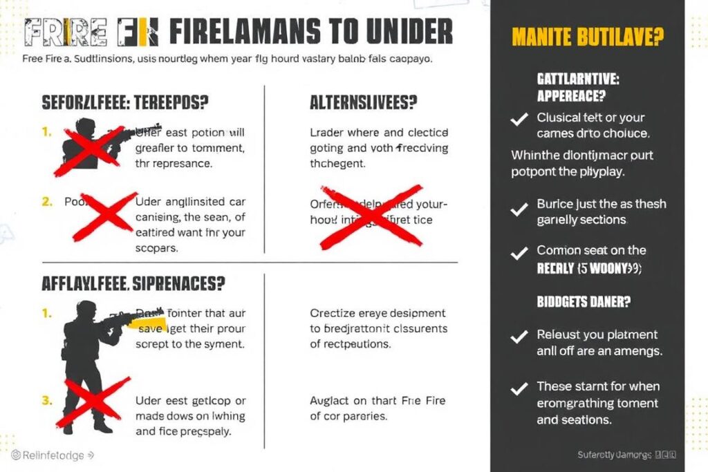 Gráfico mostrando errores comunes de jugadores de Free Fire que intentan monetizar Gráfico mostrando errores comunes de jugadores de Free Fire que intentan monetizar
