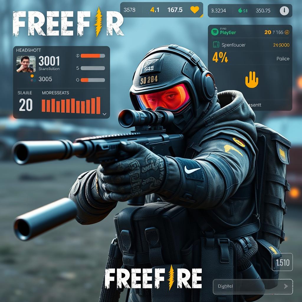 Jugador especializado en francotirador en Free Fire con estadísticas impresionantes Jugador especializado en francotirador en Free Fire con estadísticas impresionantes
