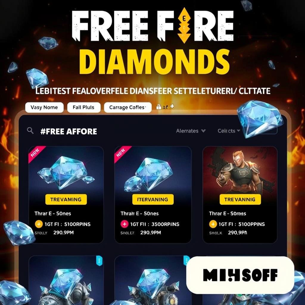 Promoción de tienda de diamantes para Free Fire con código de afiliado Promoción de tienda de diamantes para Free Fire con código de afiliado