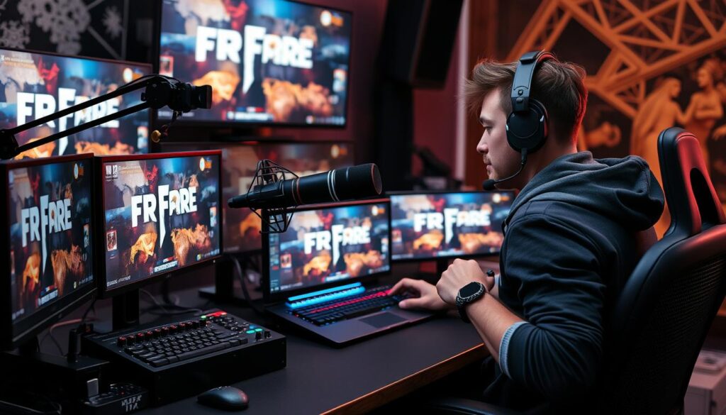 Streamer profesional de Free Fire con setup completo Streamer profesional de Free Fire con setup completo
